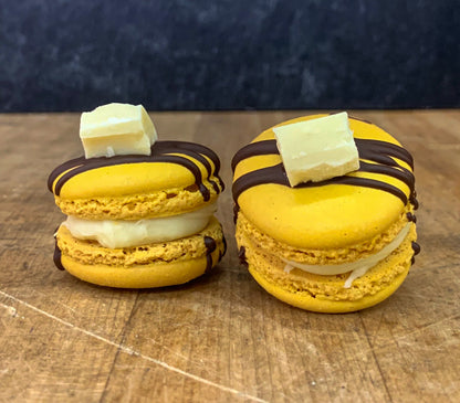 Specialty Design French Macarons Filled with Belgian Chocolate Ganache